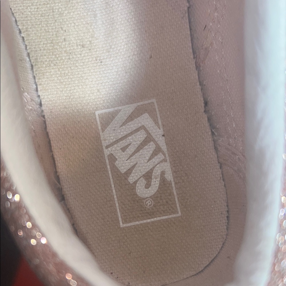 Vans Kids Sneakers in Glittery Pink and Silver - Picture 6 of 7